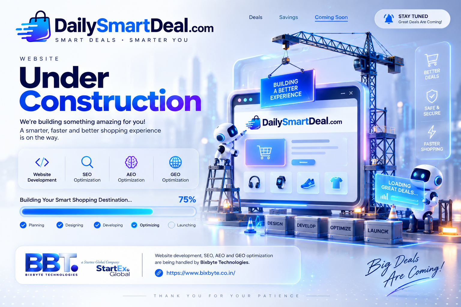 DailySmartDeal website under construction